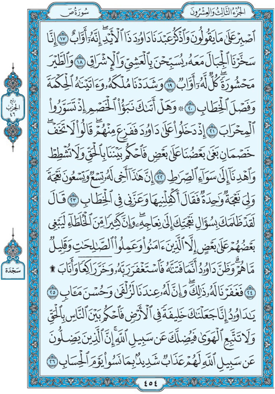 Коран Мединский мусхаф страница 454, Сад, аят 17-26